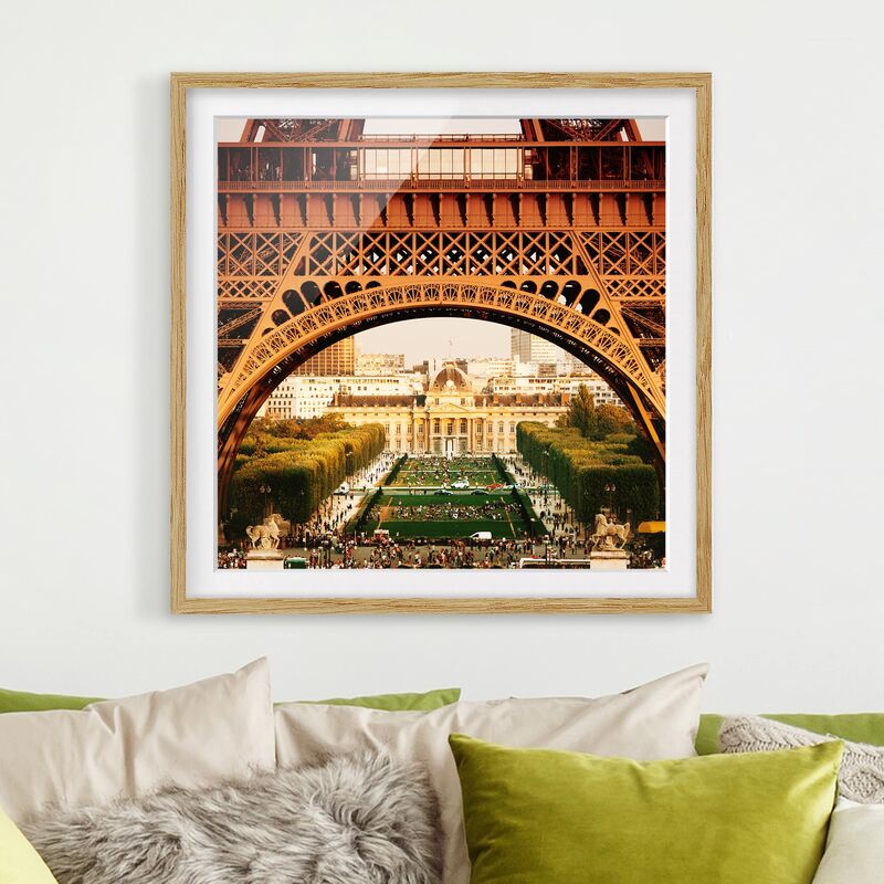 

Póster enmarcado - French View Dimensión LxA: 70cm x 70cm, Marco: Roble
