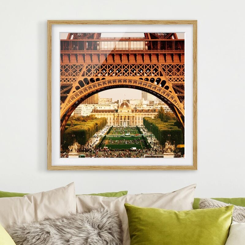 

Póster enmarcado - French View Dimensión LxA: 50cm x 50cm, Marco: Roble