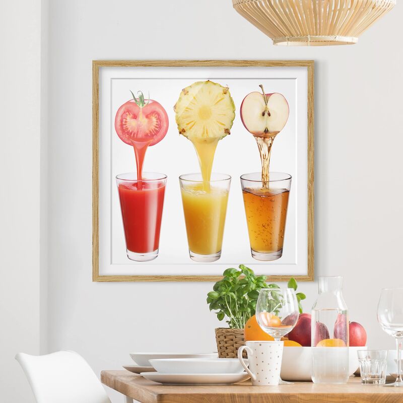 

Póster enmarcado - Freshly Squeezed Dimensión LxA: 30cm x 30cm, Marco: Roble