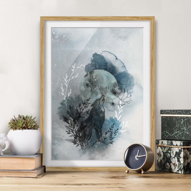 

Póster enmarcado - Full Moon Dimensión LxA: 70cm x 50cm, Marco: Roble