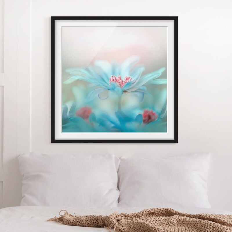 

Póster enmarcado - Gentle Flowers In Pastel Dimensión LxA: 20cm x 20cm, Marco: Negro