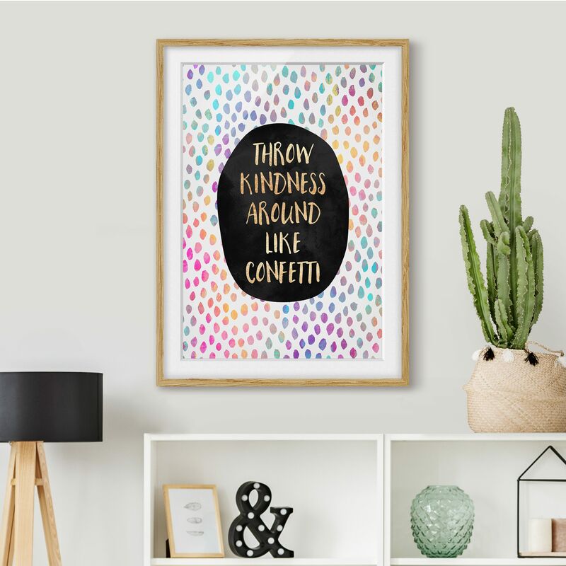 

Póster enmarcado - Gentilezza buttare in giro come coriandoli Dimensión LxA: 55cm x 40cm, Marco: Roble