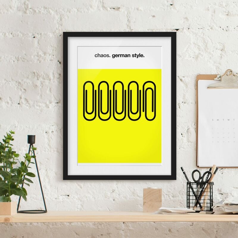 

Póster enmarcado - German Chaos Dimensión LxA: 100cm x 70cm, Marco: Negro