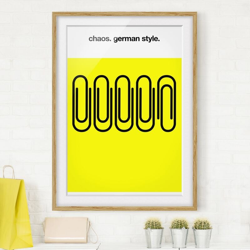 

Póster enmarcado - German Chaos Dimensión LxA: 24cm x 18cm, Marco: Roble