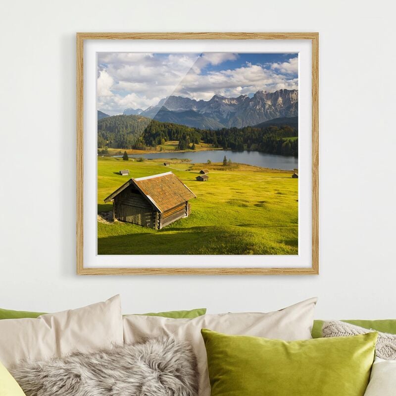 

Póster enmarcado - Geroldsee Upper Bavaria Dimensión LxA: 50cm x 50cm, Marco: Roble