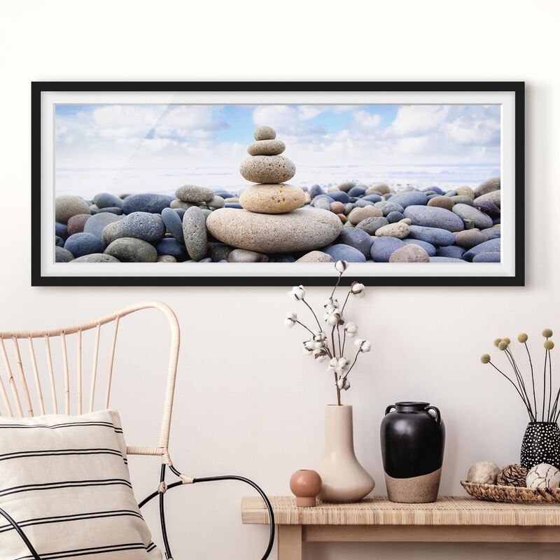 

Póster enmarcado - Giardino Di Eden Dimensión LxA: 50cm x 130cm, Marco: Negro