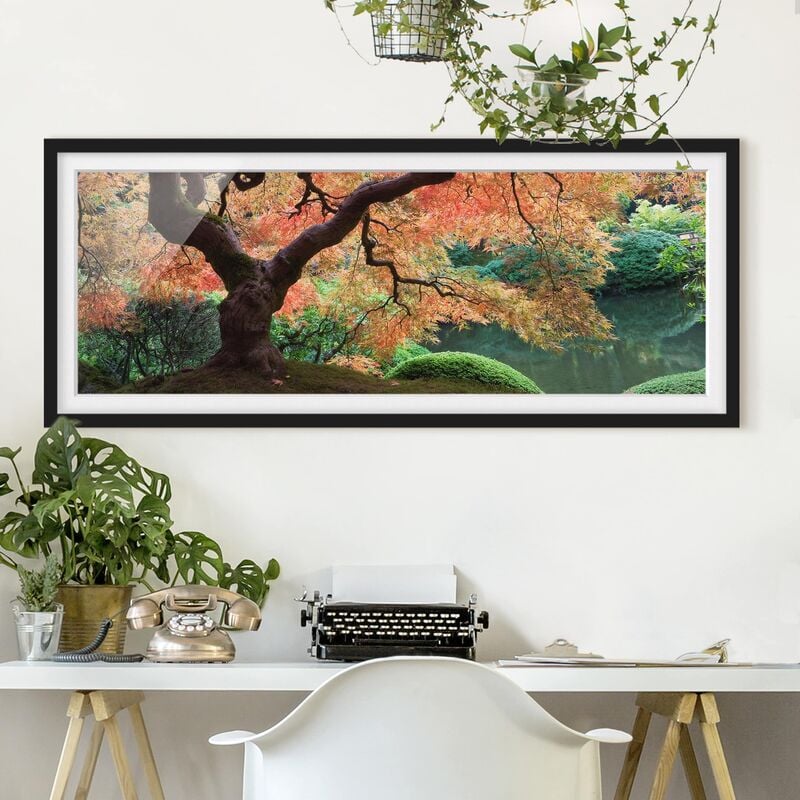 

Póster enmarcado - Giardino Giapponese Dimensión LxA: 20cm x 50cm, Marco: Negro