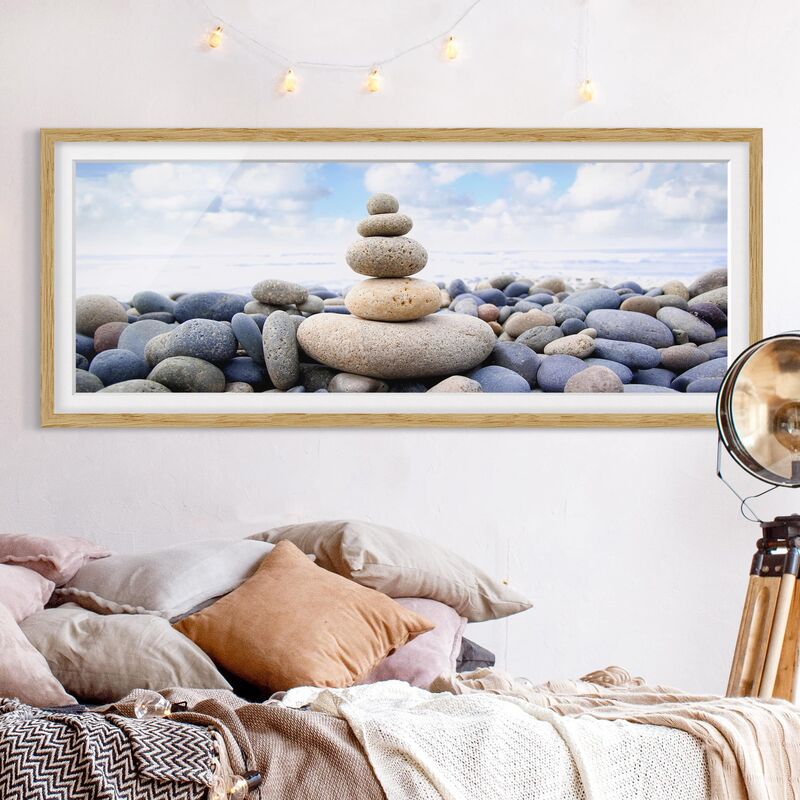 

Póster enmarcado - Giardino Di Eden Dimensión LxA: 20cm x 50cm, Marco: Roble