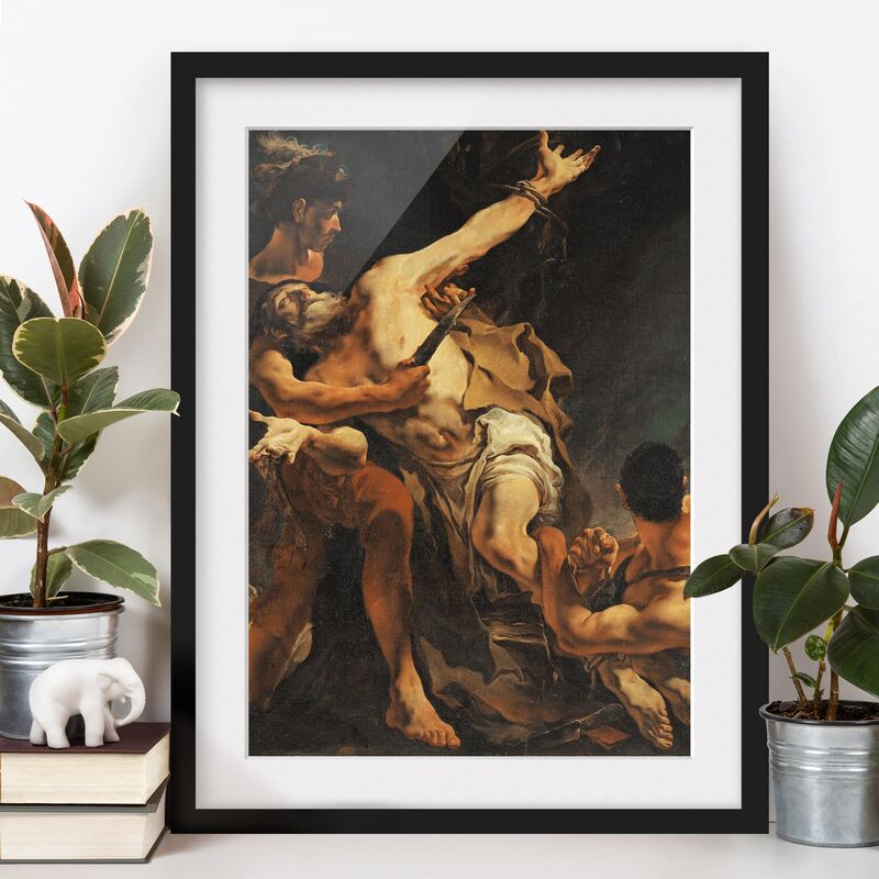 

Póster enmarcado - Giovanni Battista Tiepolo - The Martyrdom Of St. Bartholomew Dimensión LxA: 24cm x 18cm, Marco: Negro