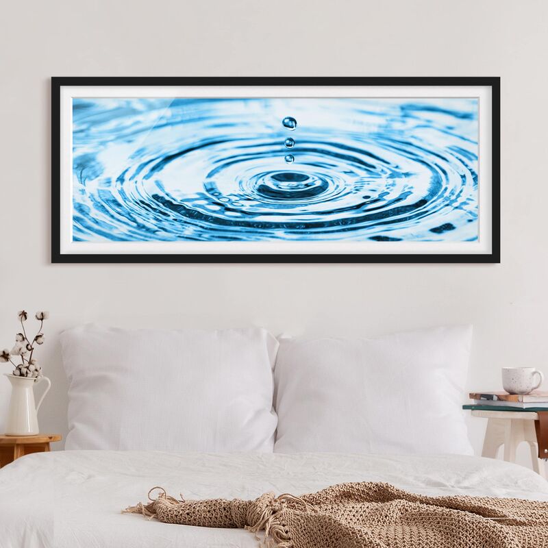 

Póster enmarcado - Gocce Turbulence Dimensión LxA: 50cm x 130cm, Marco: Negro