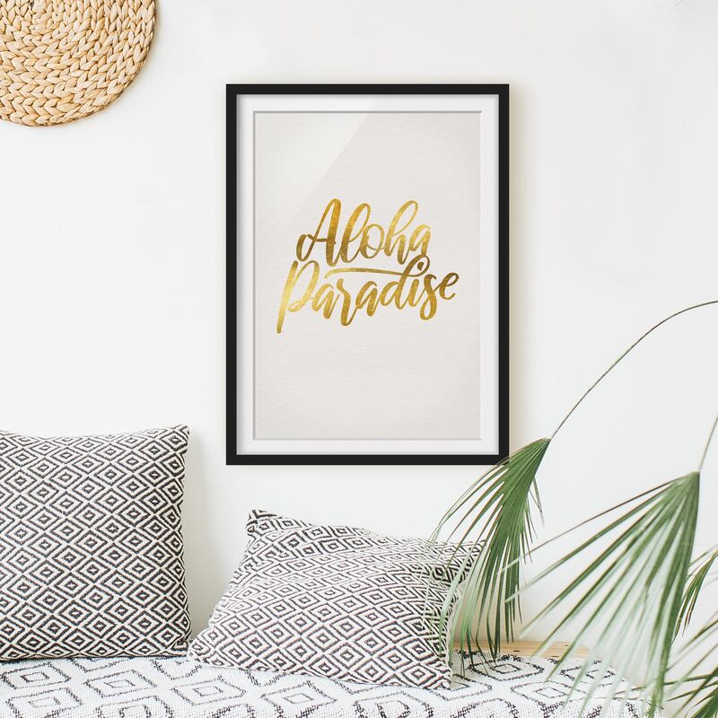 

Póster enmarcado - Gold - Aloha Paradise Dimensión LxA: 70cm x 50cm, Marco: Negro