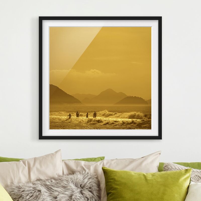 

Póster enmarcado - Gold Coast Dimensión LxA: 20cm x 20cm, Marco: Negro