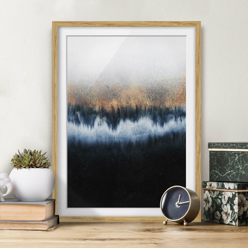 

Póster enmarcado - golden Horizon Dimensión LxA: 70cm x 50cm, Marco: Roble