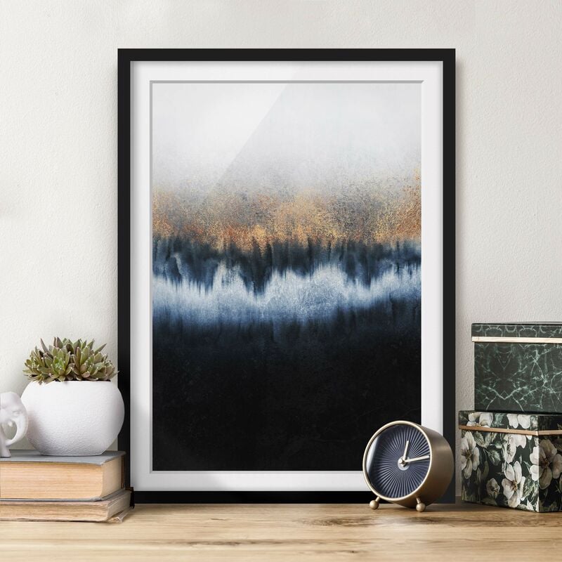 

Póster enmarcado - golden Horizon Dimensión LxA: 24cm x 18cm, Marco: Negro
