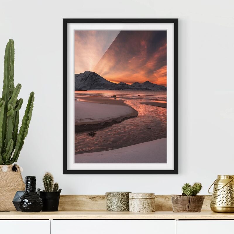 

Póster enmarcado - Golden Sunset Dimensión LxA: 24cm x 18cm, Marco: Negro