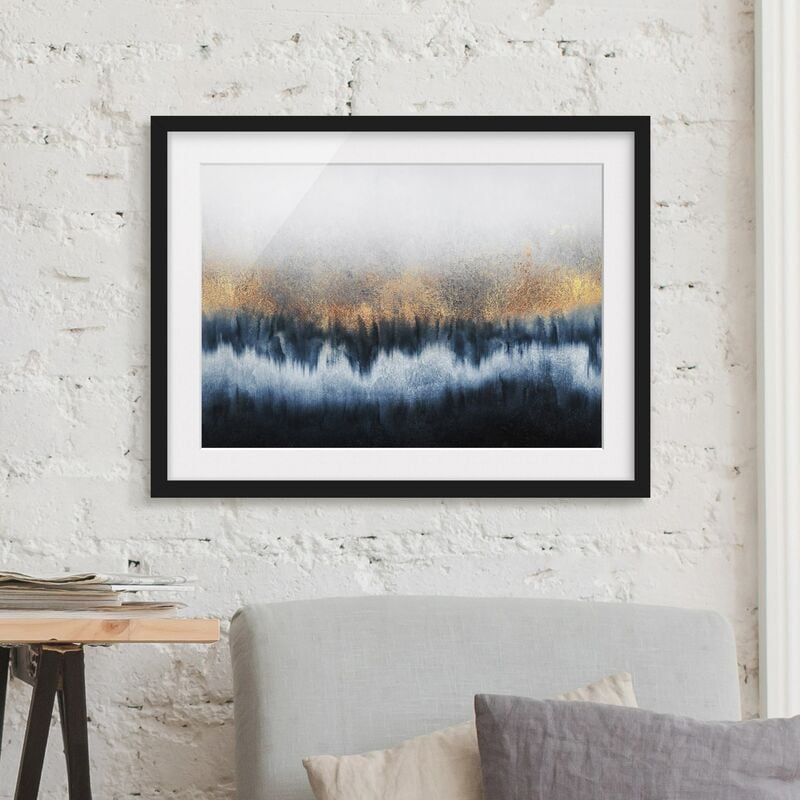 

Póster enmarcado - golden Horizon Dimensión LxA: 18cm x 24cm, Marco: Negro