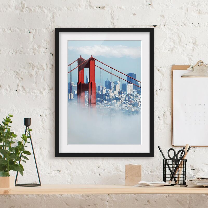 

Póster enmarcado - Good Morning San Francisco! Dimensión LxA: 100cm x 70cm, Marco: Negro