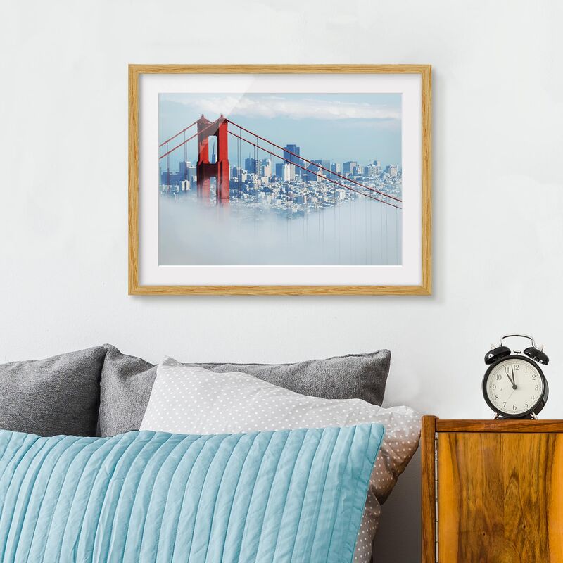 

Póster enmarcado - Good Morning San Francisco! Dimensión LxA: 70cm x 100cm, Marco: Roble