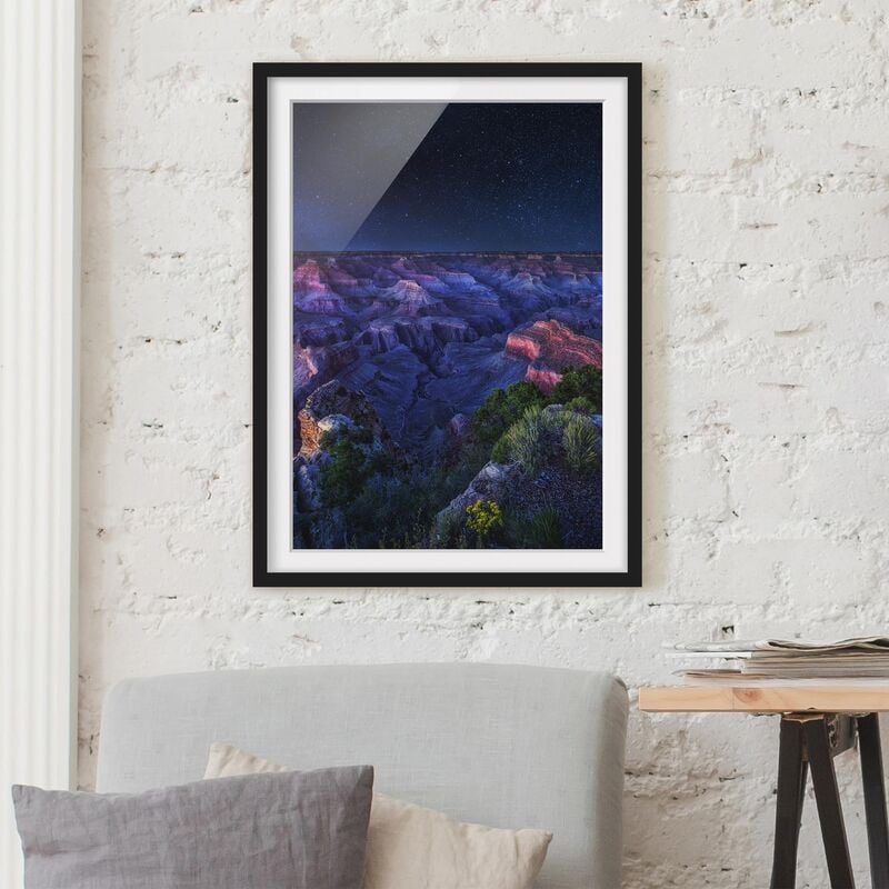 

Póster enmarcado - Grand Canyon Night Dimensión LxA: 70cm x 50cm, Marco: Negro