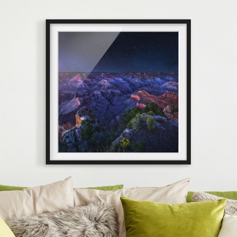 

Póster enmarcado - Grand Canyon Night Dimensión LxA: 20cm x 20cm, Marco: Negro