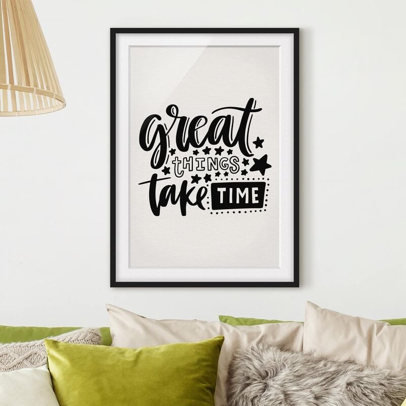 

Póster enmarcado - Great Things Take Time Dimensión LxA: 70cm x 50cm, Marco: Negro