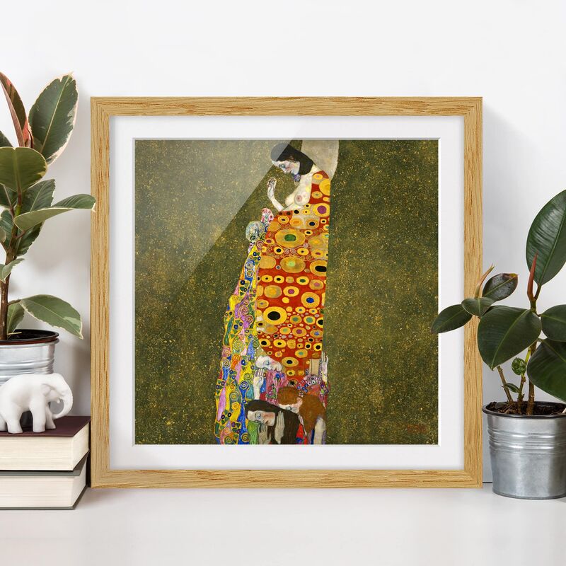 

Póster enmarcado - Gustav Klimt - Hope Ii Dimensión LxA: 20cm x 20cm, Marco: Roble