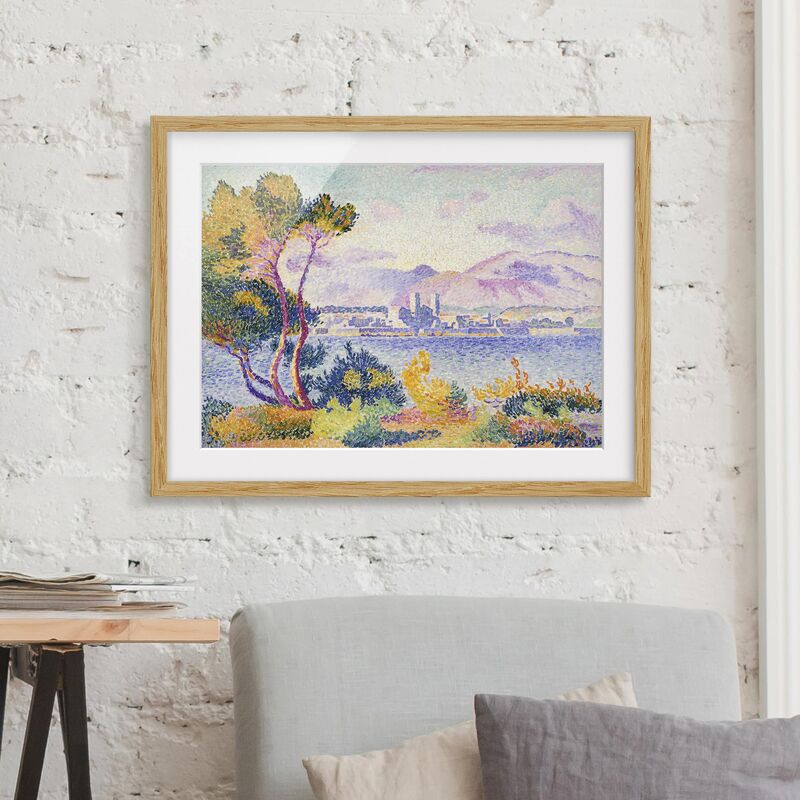 

Póster enmarcado - Henri-Edmond Cross - Antibes Afternoon Dimensión LxA: 18cm x 24cm, Marco: Roble