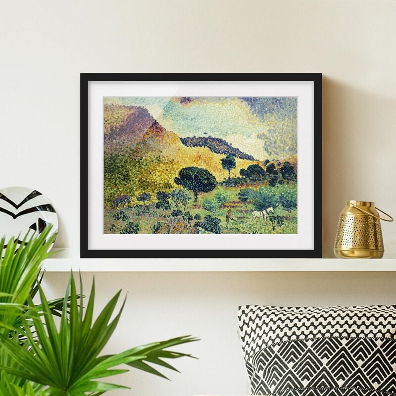 

Póster enmarcado - Henri-Edmond Cross - La Chaine Des Maures Dimensión LxA: 50cm x 70cm, Marco: Negro