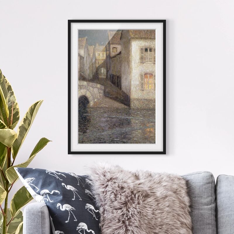 

Póster enmarcado - Henri Le Sidaner - The House By The River, Chartres Dimensión LxA: 100cm x 70cm, Marco: Negro