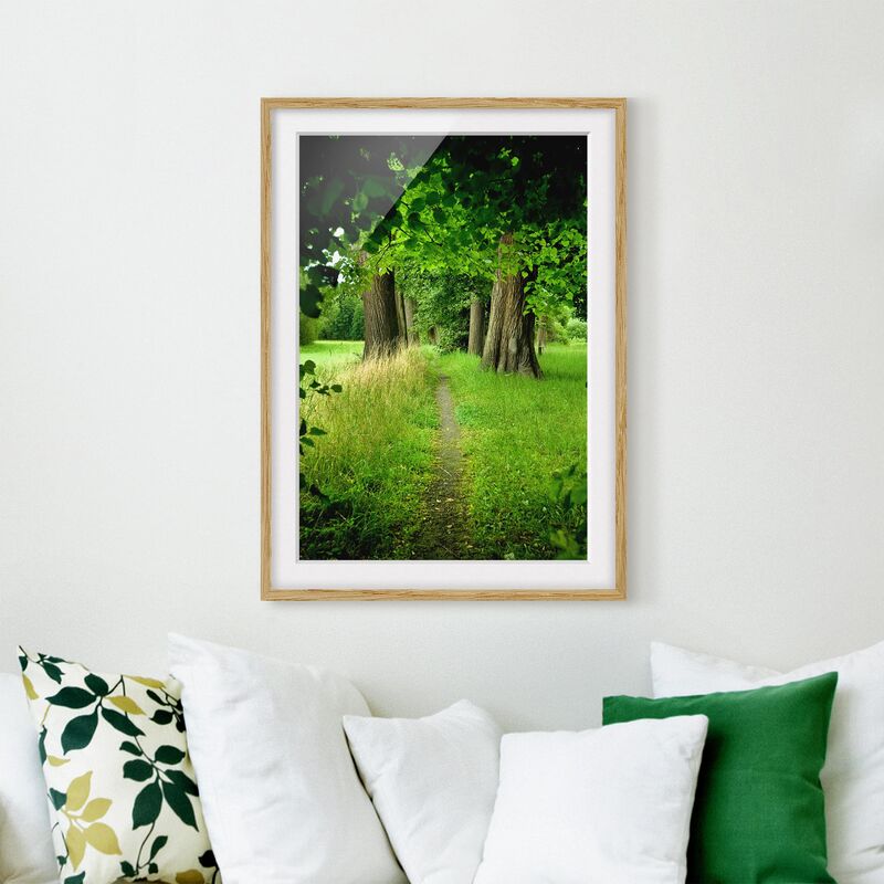 

Póster enmarcado - Hidden Glade Dimensión LxA: 40cm x 30cm, Marco: Roble