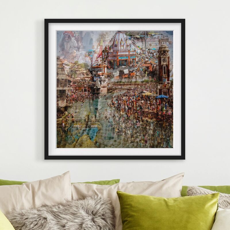 

Póster enmarcado - Holy India Dimensión LxA: 30cm x 30cm, Marco: Negro