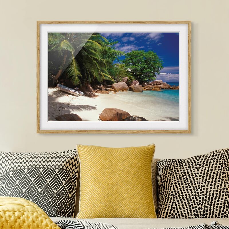 

Póster enmarcado - Honeymoon In Hawaii Dimensión LxA: 30cm x 40cm, Marco: Roble
