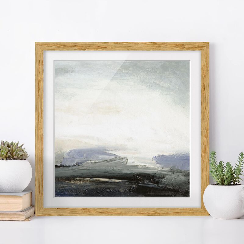 

Póster enmarcado - Horizon At Dawn Dimensión LxA: 30cm x 30cm, Marco: Roble