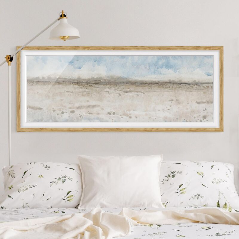 

Póster enmarcado - Horizon Bordo I Dimensión LxA: 20cm x 50cm, Marco: Roble