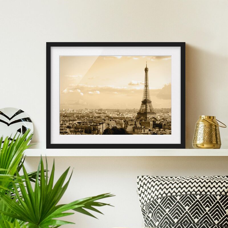 

Póster enmarcado - I Love Paris Dimensión LxA: 40cm x 55cm, Marco: Negro