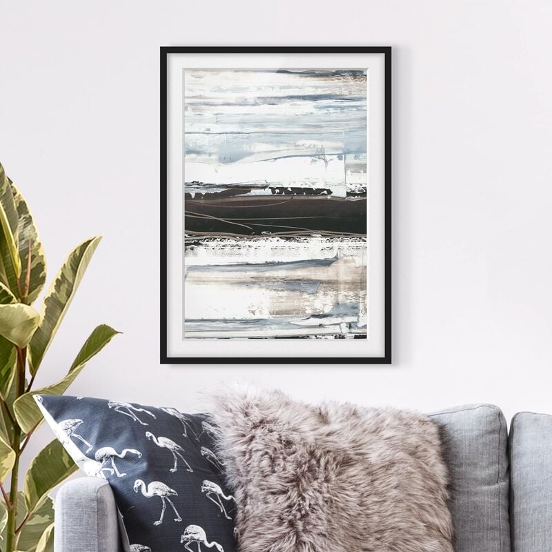 

Póster enmarcado - Icy Orizzonte Ii Dimensión LxA: 100cm x 70cm, Marco: Negro