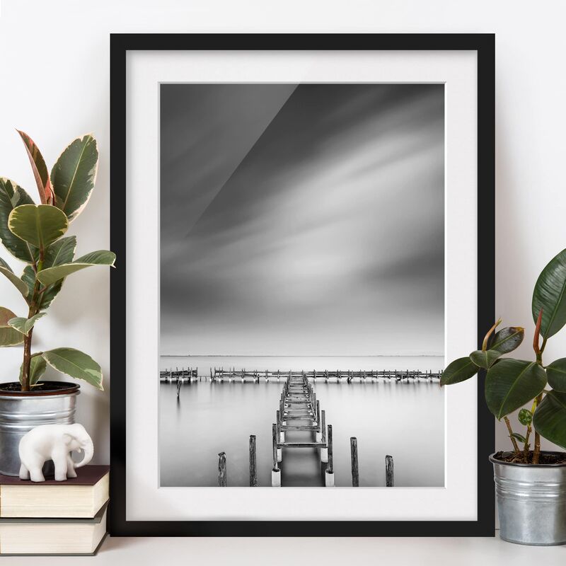 

Póster enmarcado - Il Molo Vecchio Dimensión LxA: 24cm x 18cm, Marco: Negro