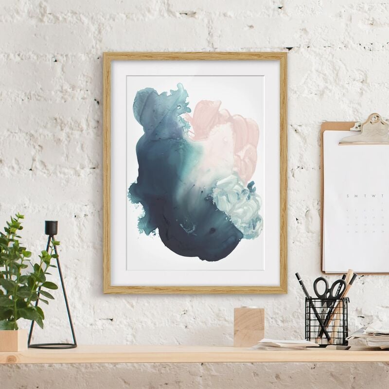 

Póster enmarcado - Impeto Rose Quartz I Dimensión LxA: 100cm x 70cm, Marco: Roble