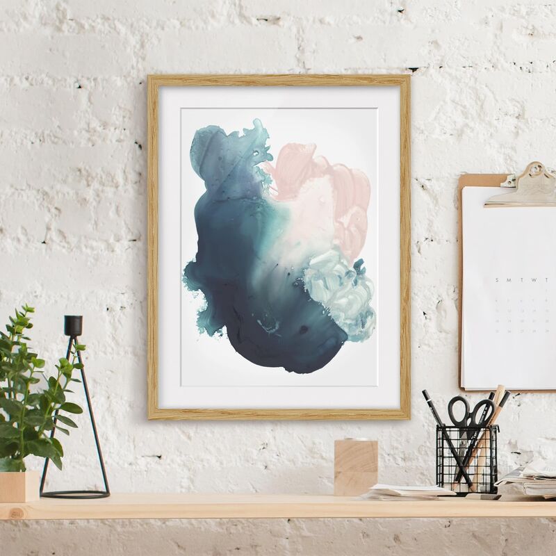 

Póster enmarcado - Impeto Rose Quartz I Dimensión LxA: 24cm x 18cm, Marco: Roble