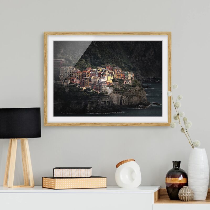 

Póster enmarcado - In Incident Manarola Dimensión LxA: 30cm x 40cm, Marco: Roble