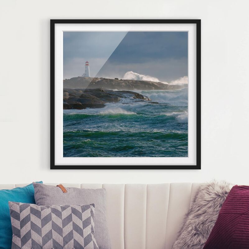 

Póster enmarcado - In The Shelter Of The Lighthouse Dimensión LxA: 20cm x 20cm, Marco: Negro