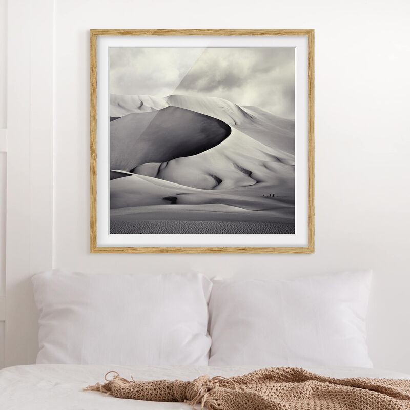 

Póster enmarcado - In The South Of The Sahara Dimensión LxA: 70cm x 70cm, Marco: Roble