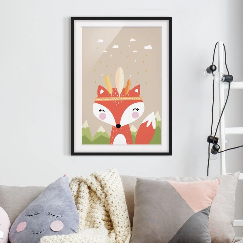 

Póster enmarcado - Indians Fox Dimensión LxA: 70cm x 50cm, Marco: Negro