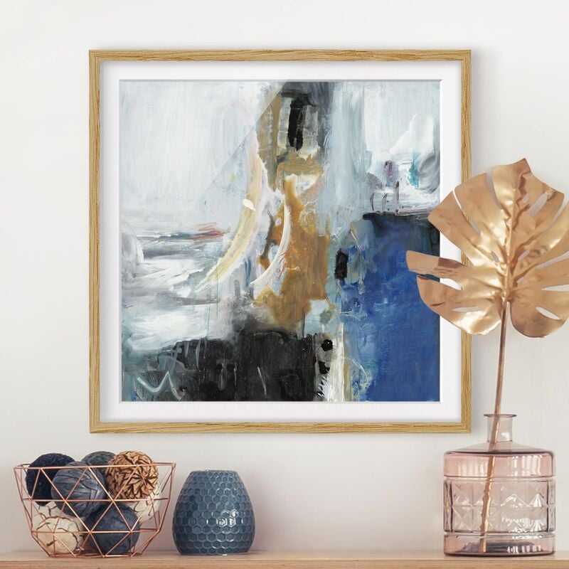 

Póster enmarcado - Interplay Abstract I Dimensión LxA: 70cm x 70cm, Marco: Roble