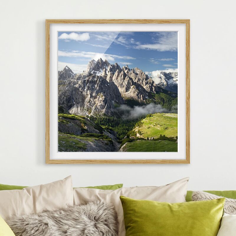 

Póster enmarcado - Italian Alps Dimensión LxA: 30cm x 30cm, Marco: Roble