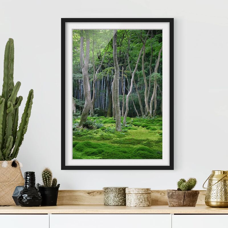 

Póster enmarcado - Japanese Forest Dimensión LxA: 100cm x 70cm, Marco: Negro