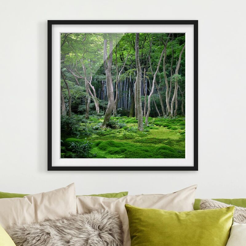 

Póster enmarcado - Japanese Forest Dimensión LxA: 70cm x 70cm, Marco: Negro