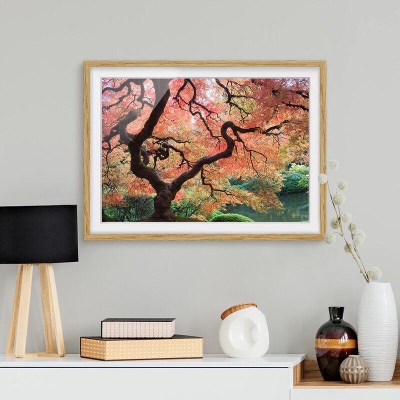

Póster enmarcado - Japanese Garden Dimensión LxA: 50cm x 70cm, Marco: Roble
