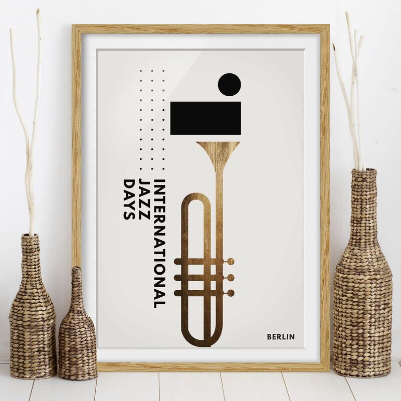 

Póster enmarcado - Jazz Days Berlin Dimensión LxA: 70cm x 50cm, Marco: Roble