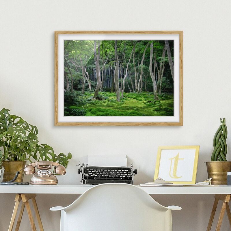 

Póster enmarcado - Japanese Forest Dimensión LxA: 18cm x 24cm, Marco: Roble